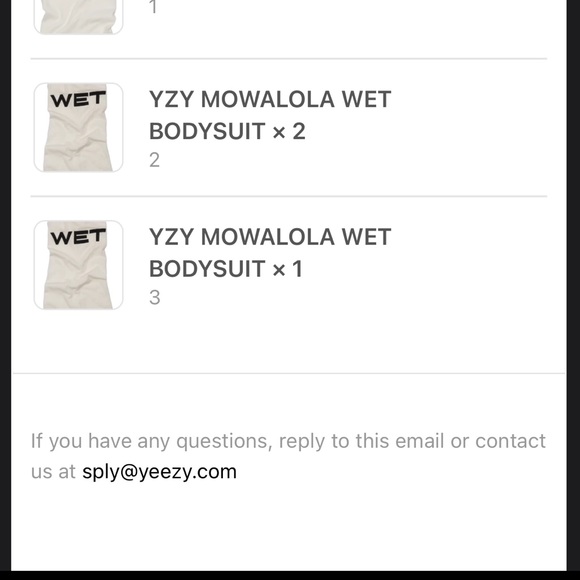 YZY MOWALOLA WET BODYSUIT - Picture 4 of 9